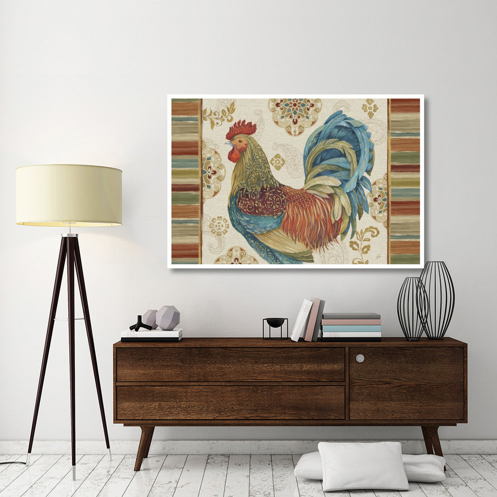 "Rooster Rainbow IIA" Digital Paper Print by Daphne Brissonnet, 62"x42"