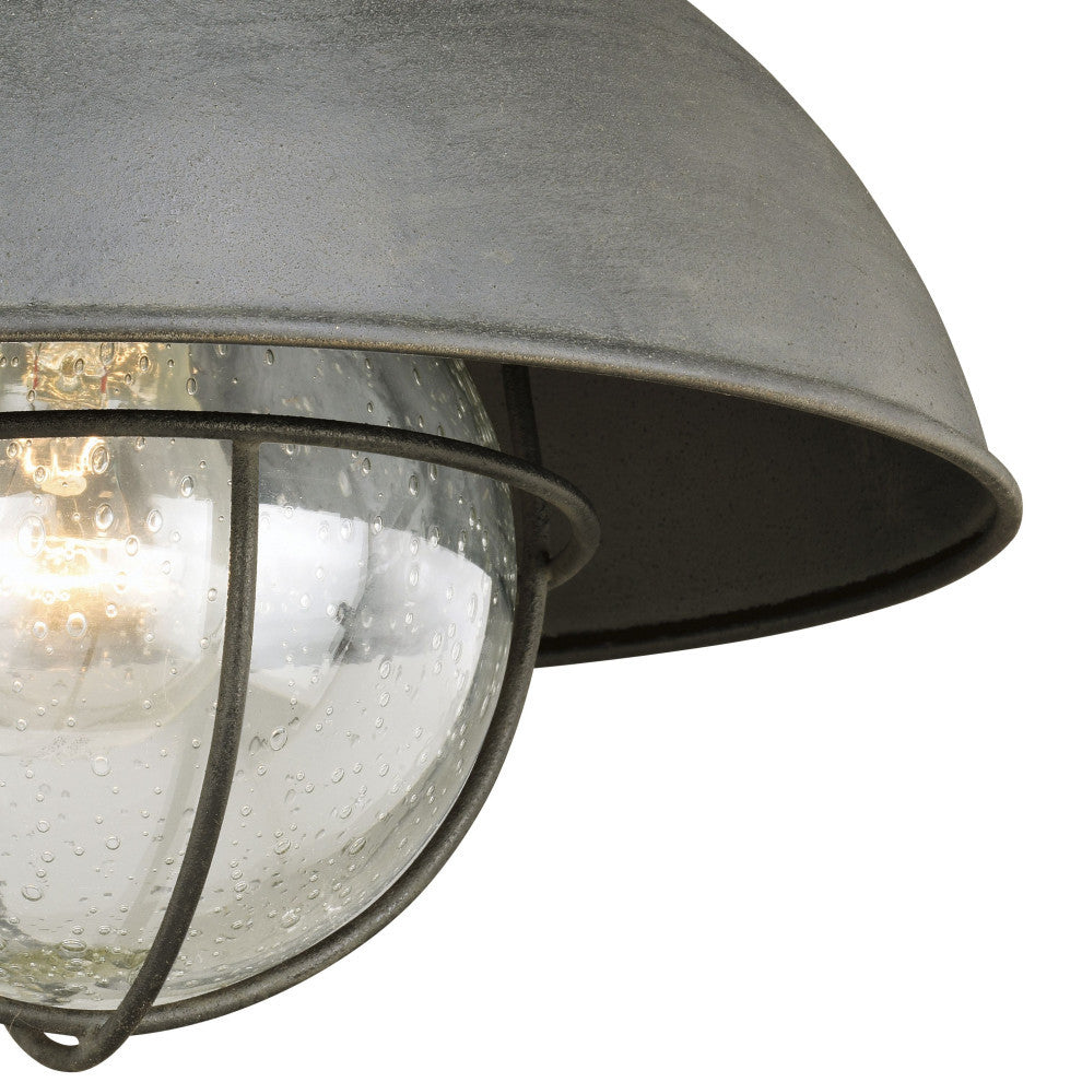 Harwich 10" Outdoor Flush Mount Ceiling Light Textured Gray