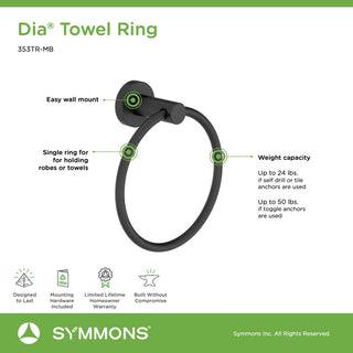 Bath Hardware, Toilet Paper Holder, Robe Hook, Towel Bar & Ring, Matte Black
