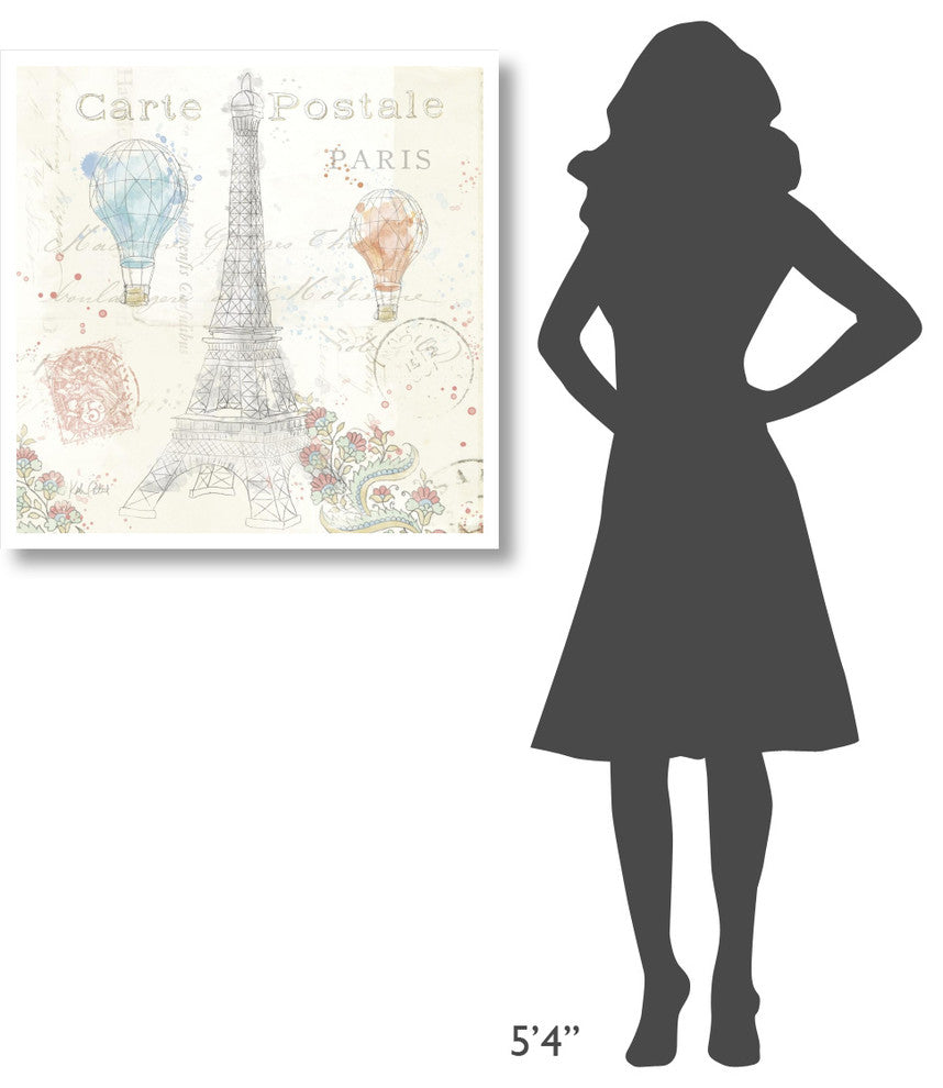 "Lighthearted in Paris V" Digital Paper Print by Katie Pertiet, 32"x32"