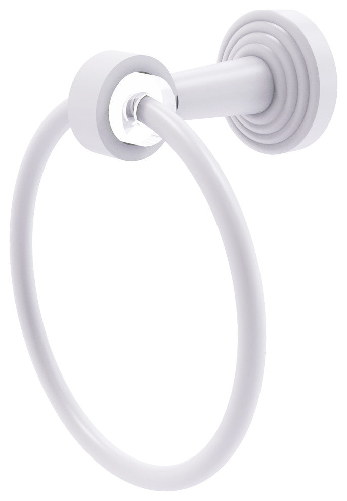 Pacific Beach Towel Ring, Matte White