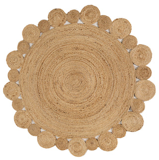 Eden Round Natural Jute Hippie Circle, 8' Round