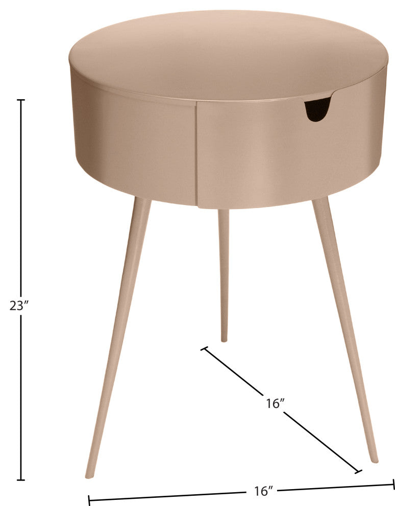 Bali Metal Side Table/Nightstand, Pink
