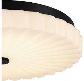 Quoizel QFL6787 Cherbury 16"W LED Flush Mount Ceiling Fixture - Matte Black
