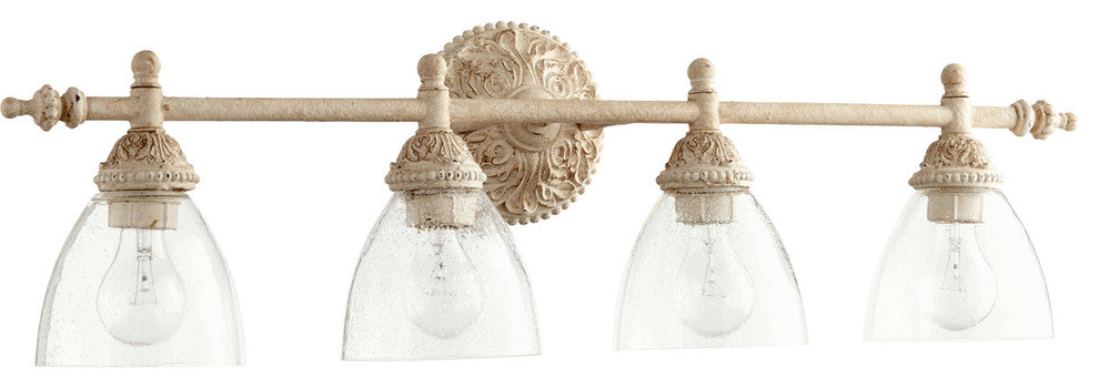 5257-4-70 Transitional Light Vanity, Persian White With Clear/Seeded