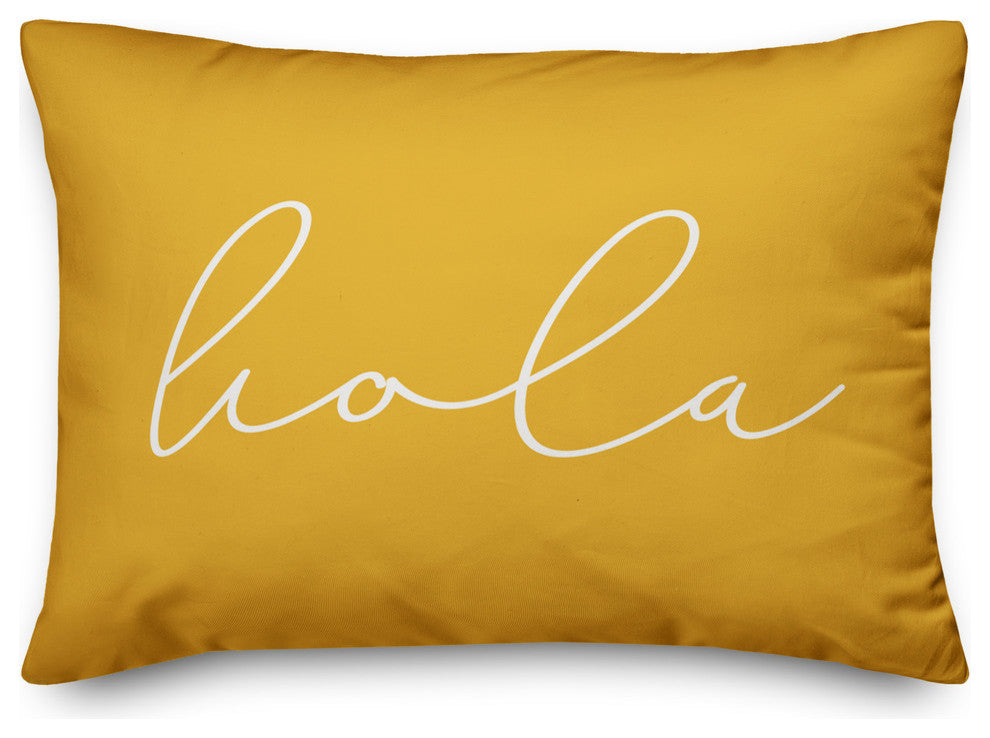 Hola Thin Script Outdoor Lumbar Pillow