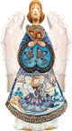 Celestial Butterfly Angel, Woodcarved Figurine