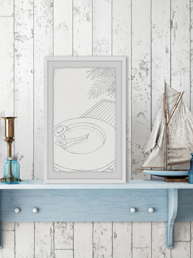 "Jacuzzi Hat" Framed Painting Print, 30"x45"