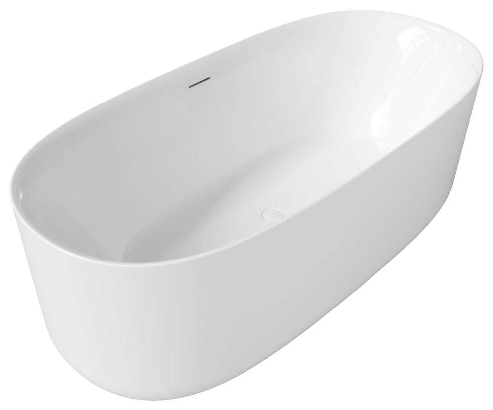 Perlato Spessa 67" Freestanding Soaking Tub, White