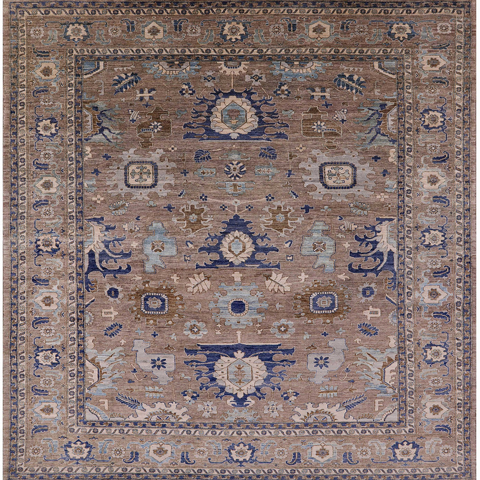 Ahgly Company Indoor Square Mid-Century Modern Area Rugs, 5' Square