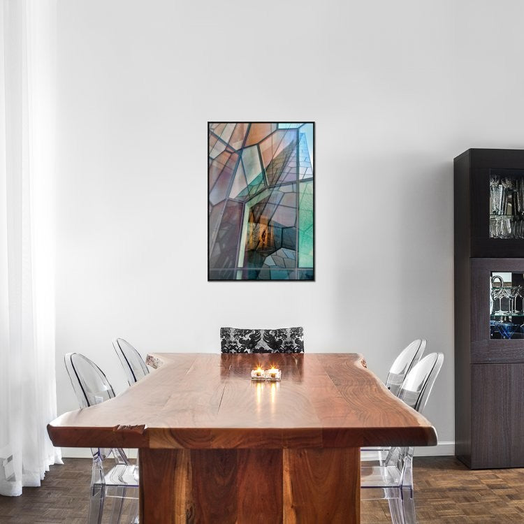 "Colour Mosaic" Framed Canvas Giclee by Jure Kravanja, 25x37"