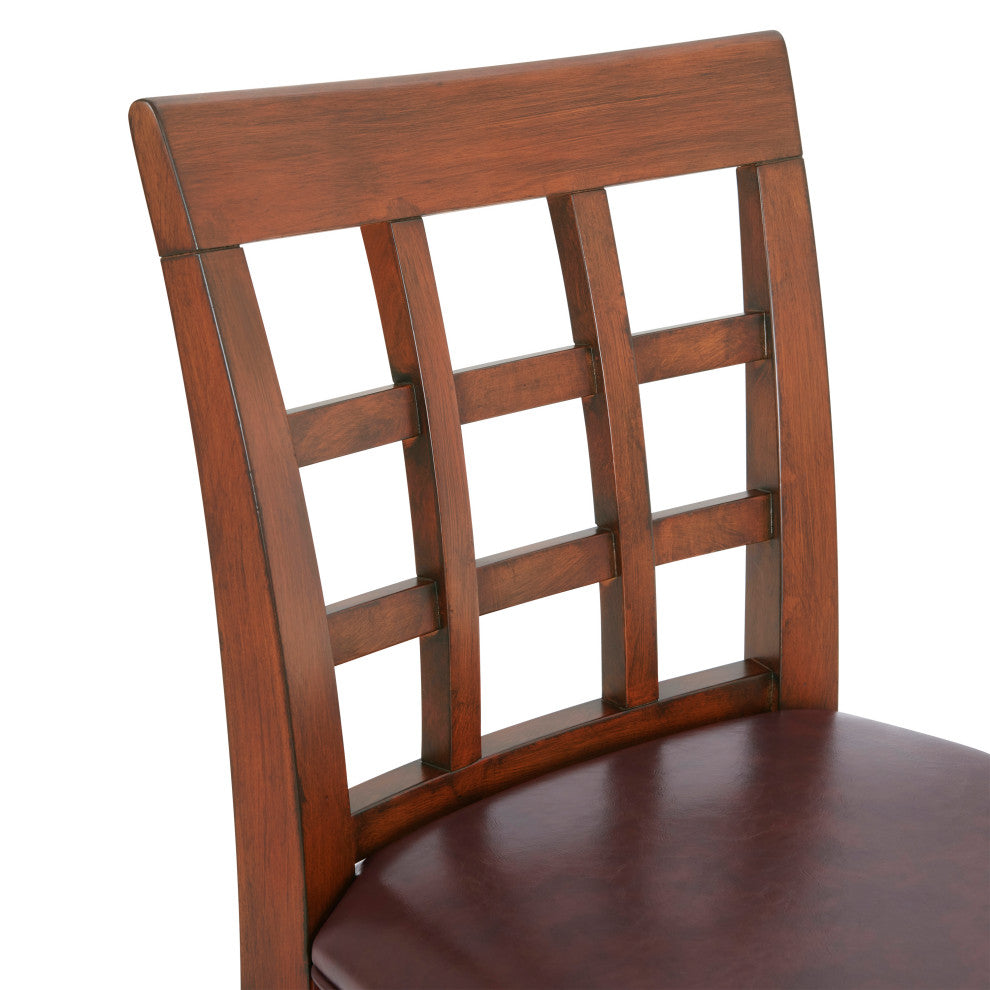 Napa Bar Stool With Back, Mahogany, 1, Counter Height