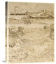 "Arles:  View from the Wheatfields" Canvas Giclee by Vincent van Gogh, 18"x24"
