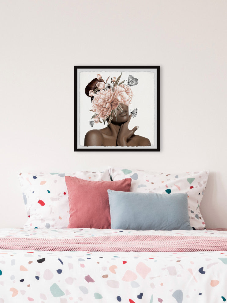 "Silence of a Woman" Framed Painting Print, 12x12