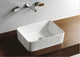 Fine Fixtures Freestanding White Vitreous China Square Modern Vessel Sink