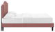 Tufted Platform Bed Frame, King Size, Velvet, Pink, Modern Contemporary, Bedroom