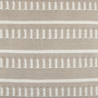 Ox Bay Handwoven Tan/White Geometric Polyester Pillow Cover, 24"x24"