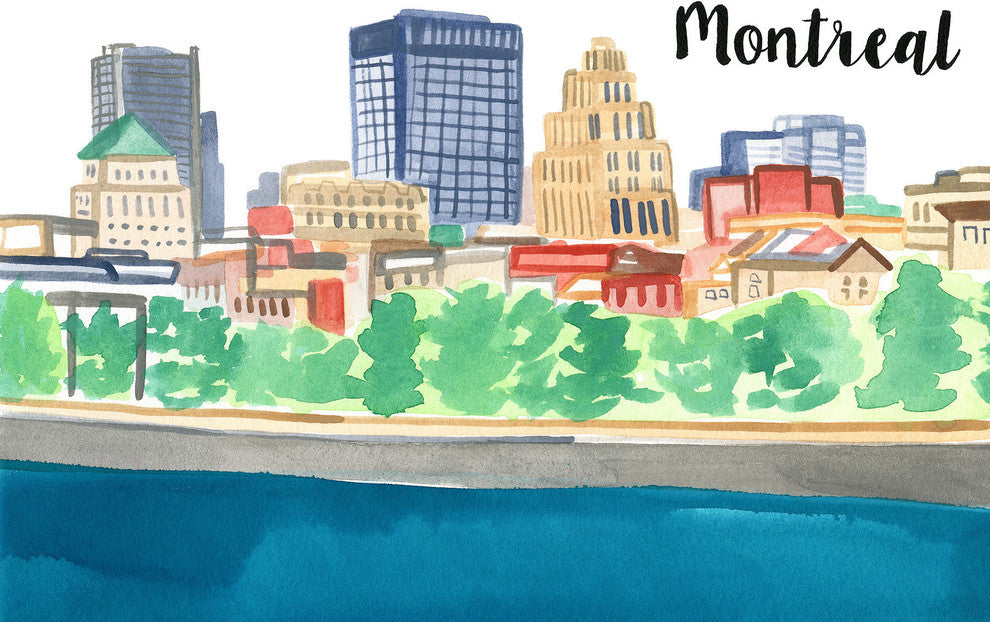 "Old Montreal" Painting Print on Wrapped Canvas