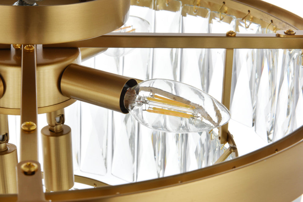 Home Living 18" Flush Mount, Satin Gold