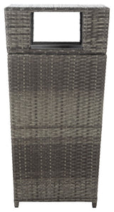 Safavieh Outdoor Mazeli Trash Bin Grey Brown