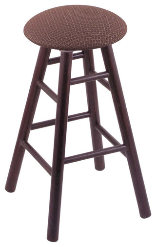 Holland Bar Stool, Oak Round Cushion Extra Tall Bar Stool, Smooth Legs