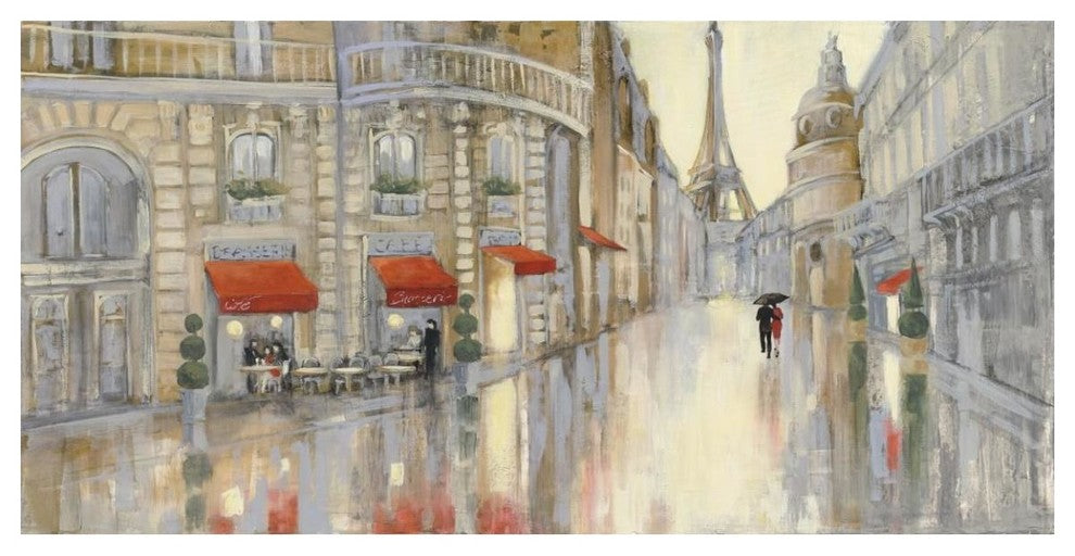 "Touring Paris Couple" Digital Paper Print by Julia Purinton, 50"x26"