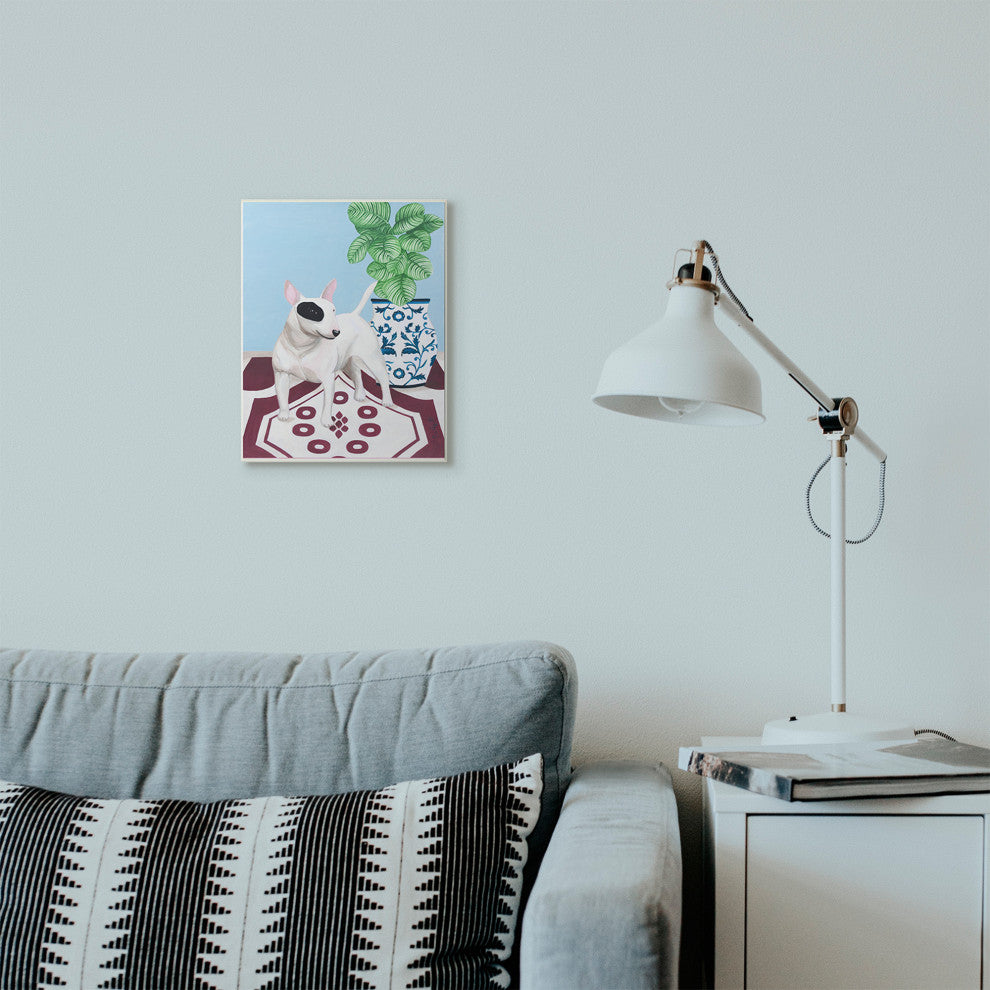 Dog And Vase Animal Pet Painting, 10"x15"