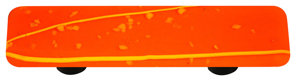 Art Glass Mardi Gras Pull, Alum Post, Yellow Mg, Orange