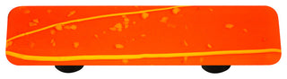 Art Glass Mardi Gras Pull, Alum Post, Yellow Mg, Orange