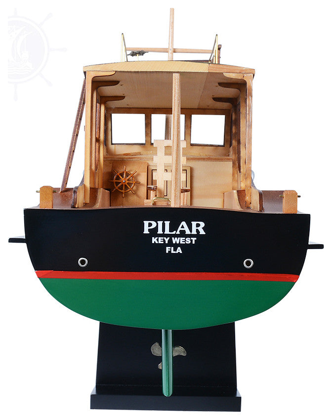 Hemingway Pilar Fishing Boat Wooden Handcrafted boat model