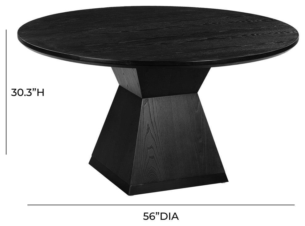 Nolan Black Round Wood Dining Table