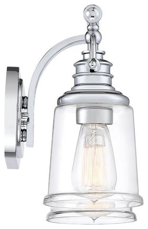 Grant 2-Light Bath Vanity, Polished Chrome