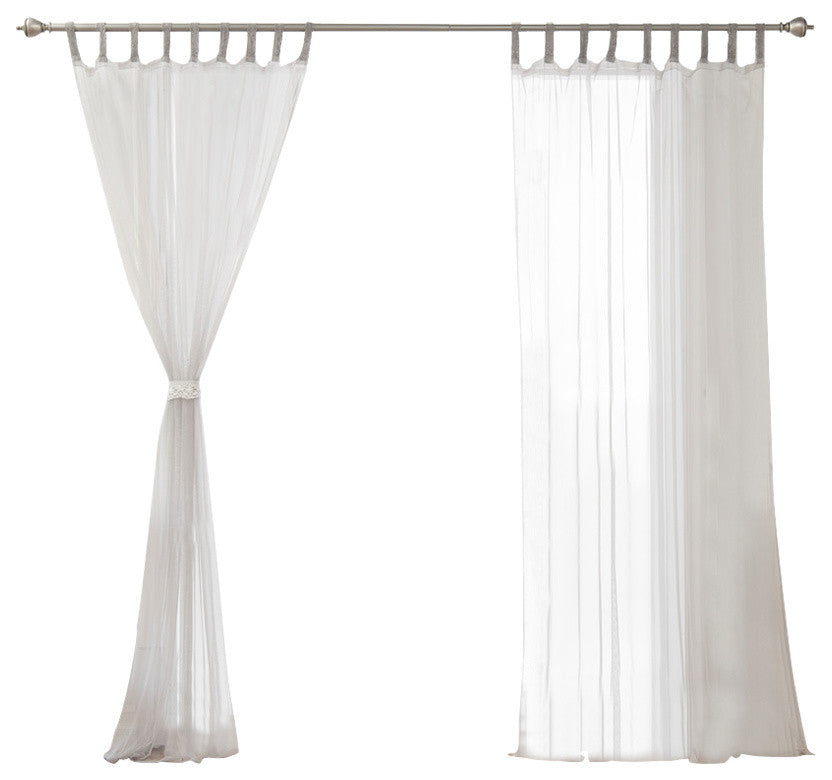 Lace Tab Top Tulle Curtains