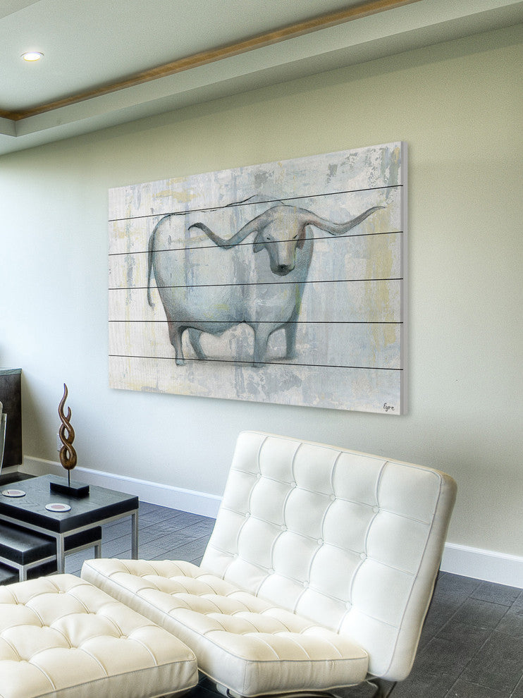 "East and West II" Painting Print on White Wood, 60"x40"