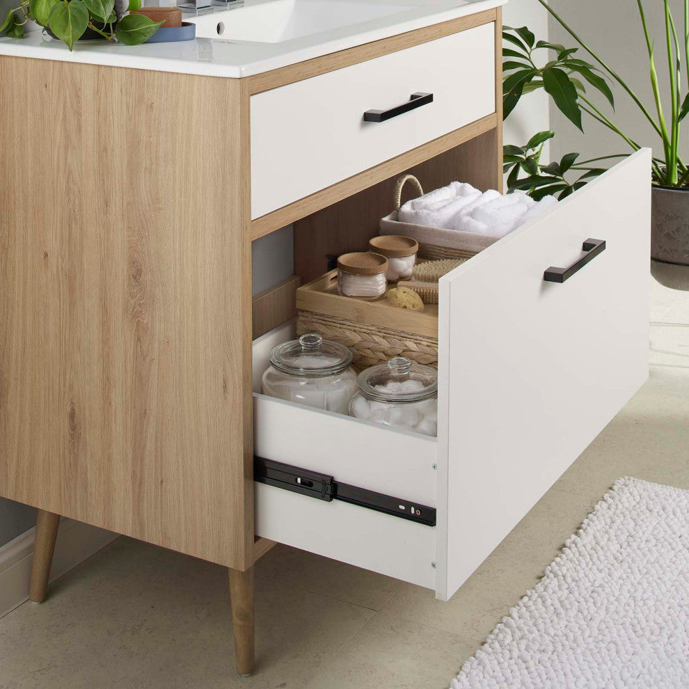 Maverick 36" Bathroom Vanity, White Oak