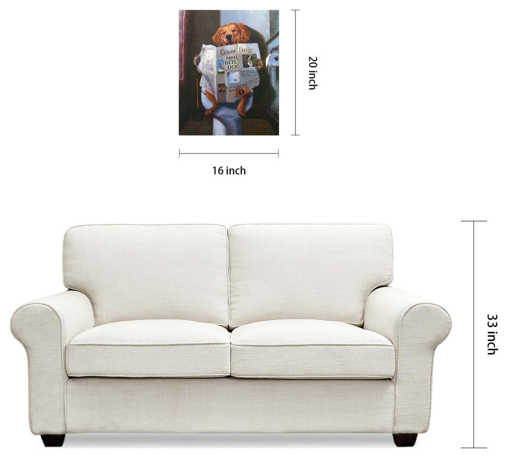 "Dog Gone Funny" Dog Wall Art, Graphic Art Print on Wrapped Canvas