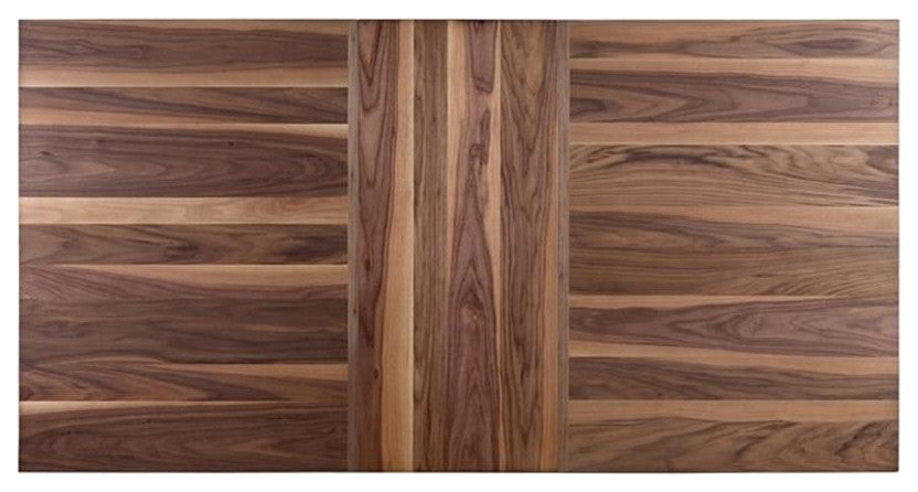 Pemberly Row 7-piece Wood Dining Room Set Natural Walnut and Gray