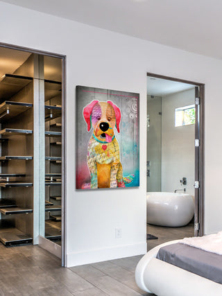 "Sit Stay Love II" Painting Print on Wrapped Canvas