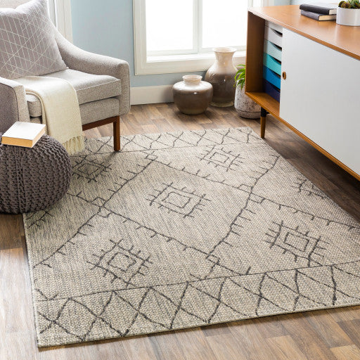 Surya Eagean EAG-2328 10'x14' Rug, Black/Taupe/Light Gray/White