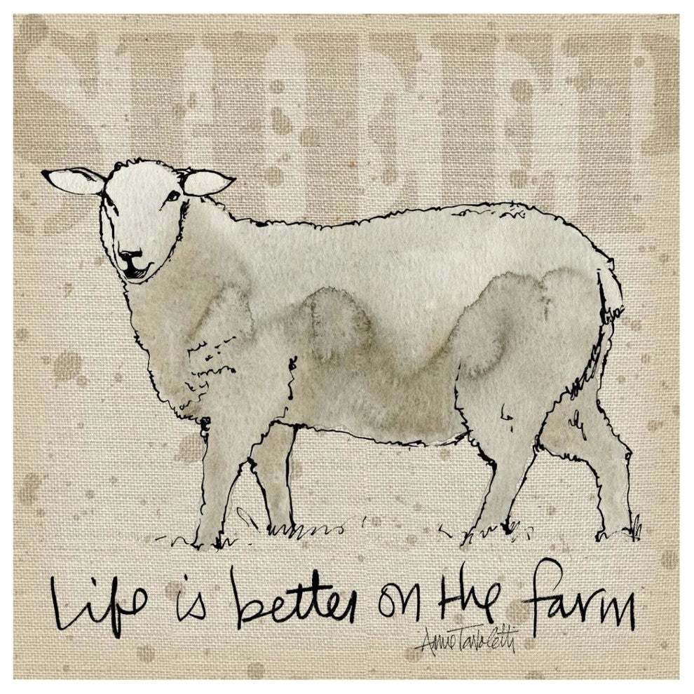 "Farm Life IV" Digital Paper Print by Anne Tavoletti, 42"x42"