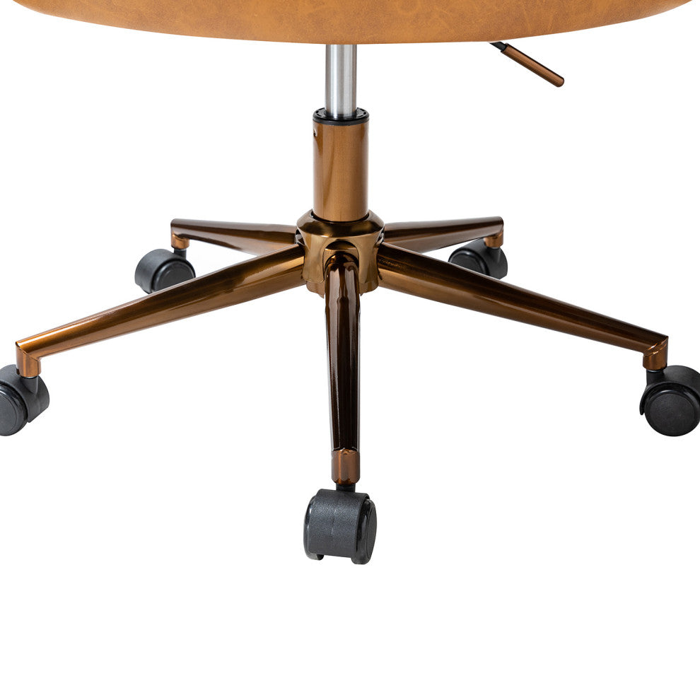 Eugene Vegan Leather Task Chair, Camel