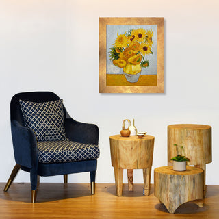 Sunflowers, 26" X 30", Florentine Gold Frame