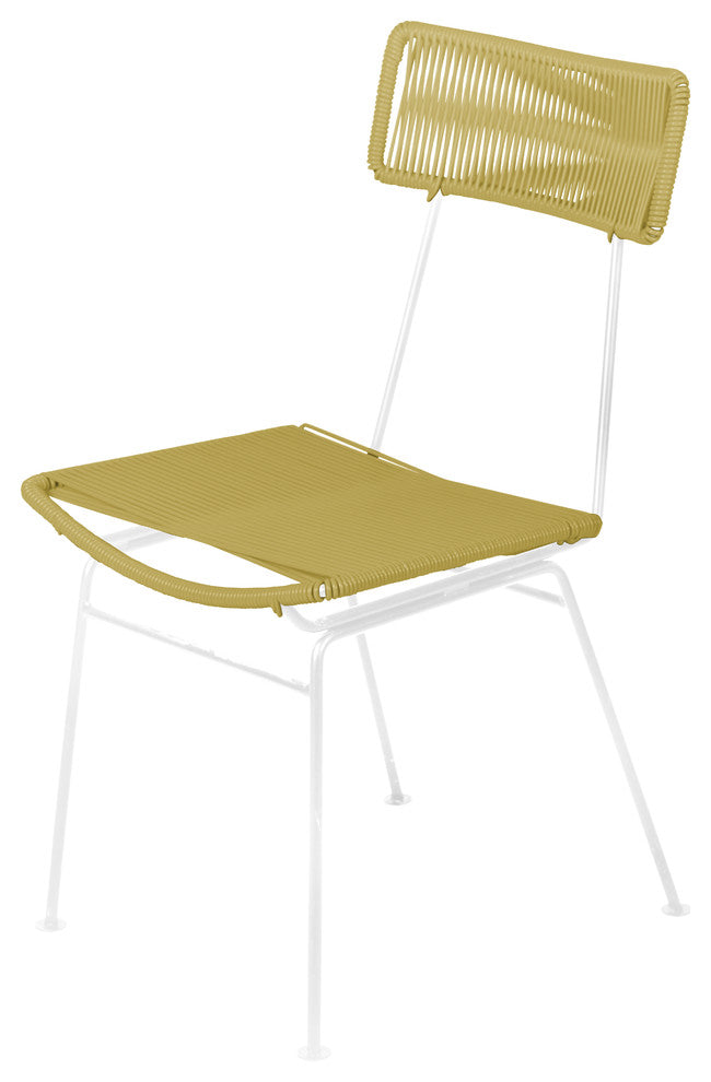Hapi Indoor/Outdoor Handmade Dining Chair, Caramel on White