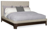 Modern Streamline Diamond Quilited Upholstered Bed, Queen
