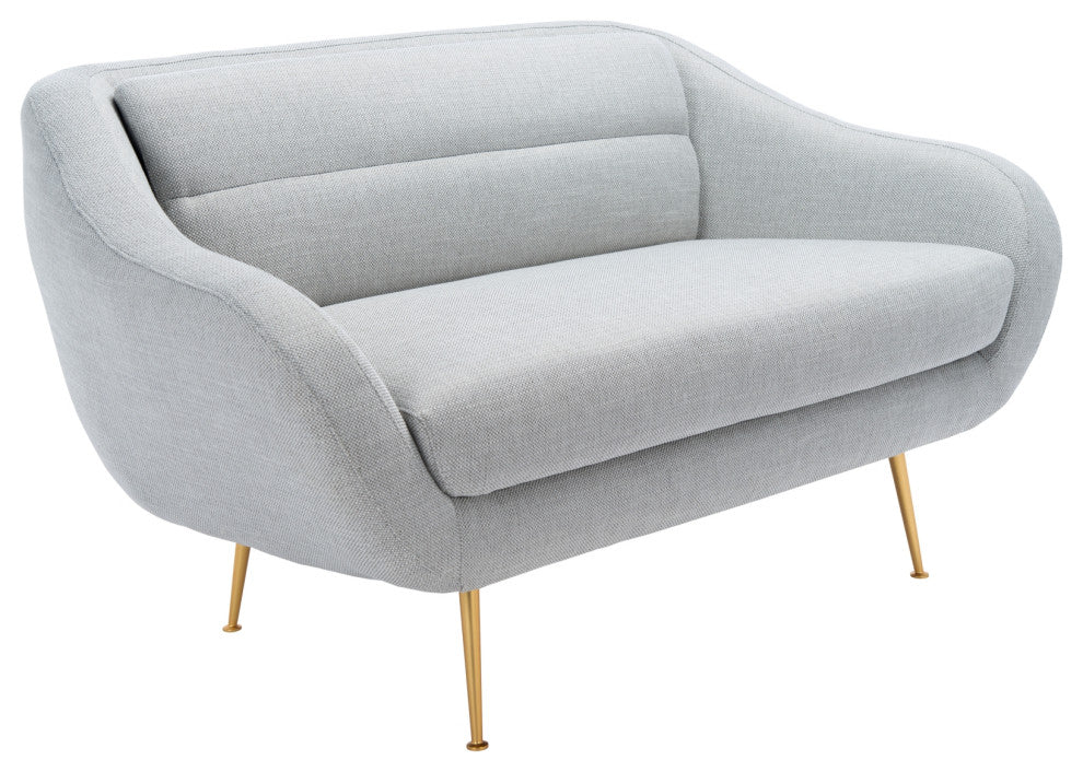 Safavieh Couture Belladonna Mid-Century Loveseat, Light Grey