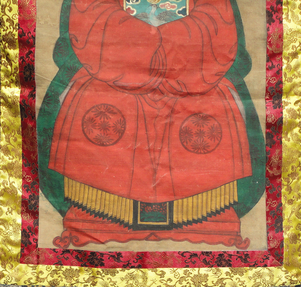 Chinese Hand Painted Emperor Kang Xi's Wife Portrait Hanging Decor