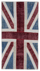 Rug N Carpet - Handmade Oriental 2' 9'' x 5' 0'' Flag Patchwork Rug