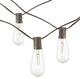 Set of 2 20-Foot Long Electric Patio Light Strings with 20 ST38 Bulbs Each