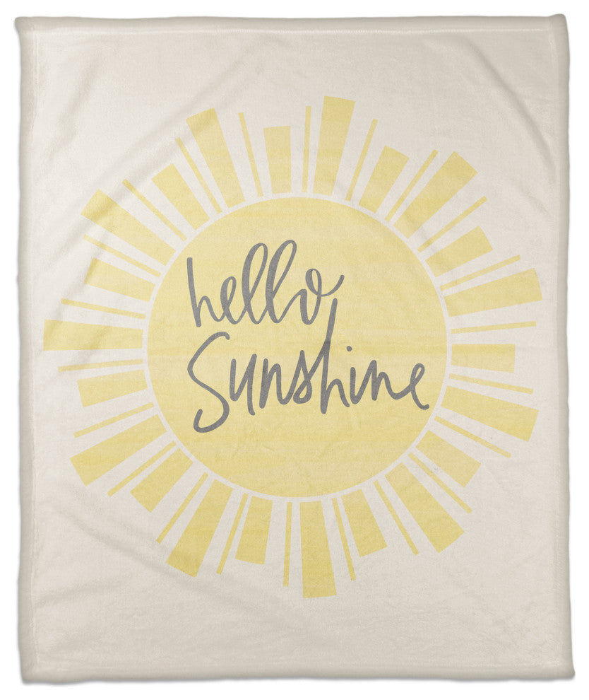 Hello Sunshine 50x60 Coral Fleece Blanket