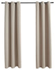 vidaXL Blackout Curtains with Rings 2 pcs Beige 37x84 Fabric, 134853